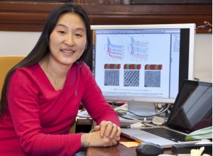 Ting Xu holds joint appointments with Berkeley Lab’s Materials Sciences Division and the Departments of Materials Sciences and Engineering, and Chemistry at the  University of California, Berkeley. (Photo by Roy Kaltschmidt, Berkeley Lab Public Affairs)