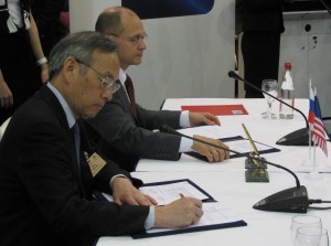 While on an officiala visit to Russia, Energy Secretary Steven Chu signed two important energy agreements, one on U.S.-Russia joint nuclear cooperation, and one on a joint action plan to enhance U.S.-Russia cooperation in the energy sphere.