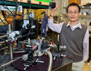Berkeley Lab chemist Peidong Yang is a leading authority on semiconductor nanowires. (Photo by Roy Kaltschmidt, Berkely Lab Public Affairs)