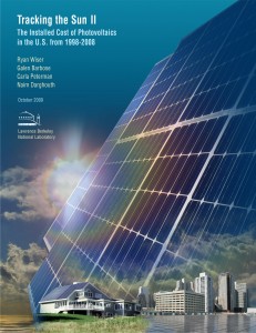 "Tracking the Sun II: The Installed Cost of Photovoltaics in the U.S. from 1998-2008" reports a 4 percent drop in installation costs in 2008. 