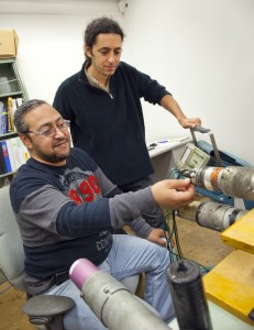 Berkeley Lab scientist Azriel Goldsmith (right) and Abdel Bachri, xx
