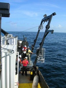 Berkeley Lab researchers collected more than 200 samples from 17 deepwater sites around the damaged BP wellhead in the Gulf of Mexico between May 25 and June 2, 2010. (Image from Terry Hazen group)