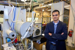 Ali Javey, a Berkeley Lab-UC Berkeley chemist, has been at the forefront of nanopillar research. (Photo by Roy Kaltschmidt, Berkeley Lab Public Affairs)