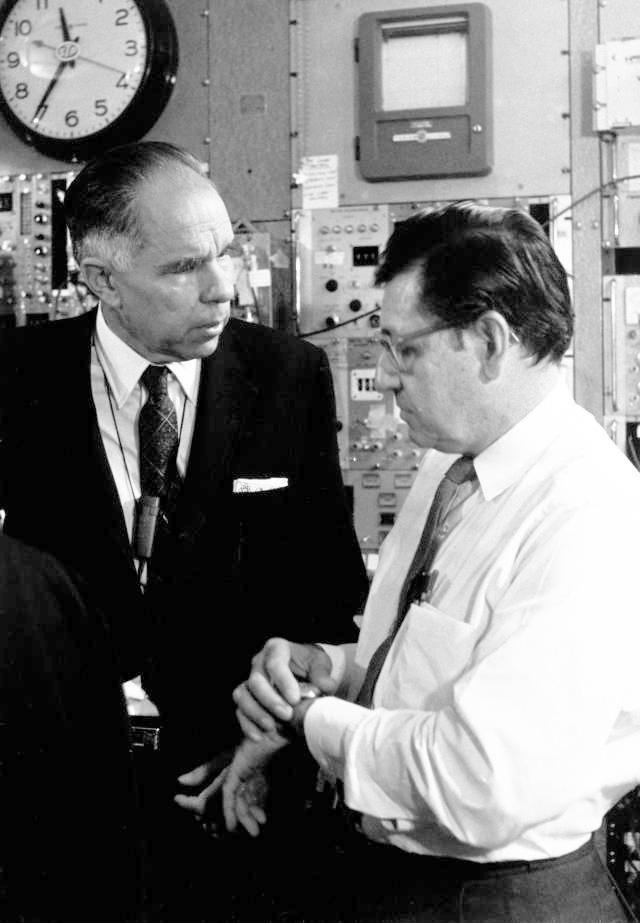 Glenn Seaborg and Albert Ghiorso at the HILAC in 1969