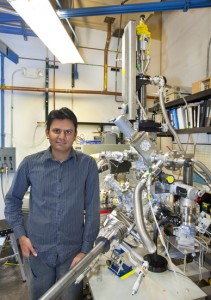 Prashant Jain, a member of Paul Alivisatos’ research group, was part of a collaboration that achieved plasmonic properties  in doped semiconductor quantum dots. (Photo by Roy Kaltschmidt, Berkeley Lab Public Affairs)