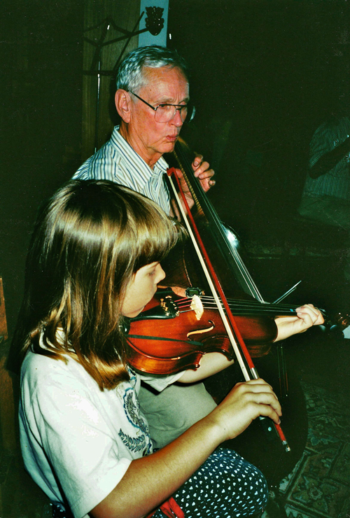 Ken Crowe with daughter Laura, 1990s (Courtesy Peter Kammel) 
