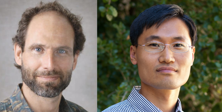 Berkeley Lab scientists Marc Fischer and Seongeun Jeong