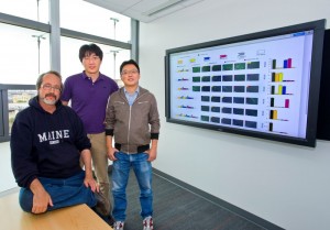  From left, Adam Arkin, Chang Liu and Lei Qi have developed an adapator that converts bacterial regulators of translation into regulators of transcription, making genetic engineering of microbial components substantially easier and more predictable.