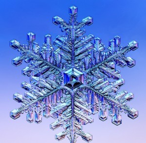 Like the formation of a snowflake, the growth of every crystal is unique, but researchers at Berkeley Lab’s crystal growth facility seek to make crystal growth more exact with reproducible processes. (Image from Caltech)