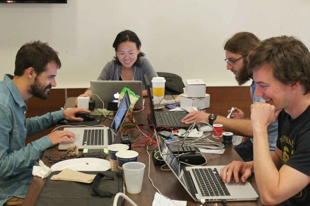 The Smarter Sprinkler team at the 2014 Berkeley Cleanweb Hackathon.