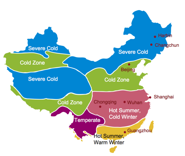 China climate zone map