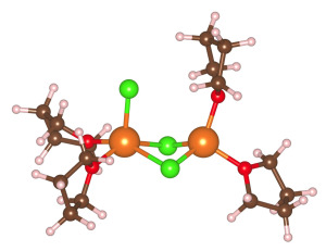 Using first-principles molecular dynamics simulations, Berkeley Lab researchers working under the JCESR Energy Hub, found that Mg-ions (orange) are coordinated by only four or five nearest neighbors in the dichloro-complex electrolyte rather than six as was widely believed.