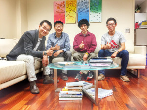 (From left) Peidong Yang, Letian Dou, Andrew Wong and Yi Yu successfully followed up on research first proposed by Yang in 1994.
