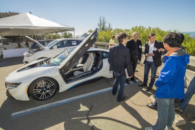 Several electric vehicles were on display, including a BMW i8. (Photos by Roy Kaltschmidt/Berkeley Lab)