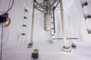 A view of the LUX detector during installation. (Photo by Matthew Kapust/Sanford Underground Research Facility)