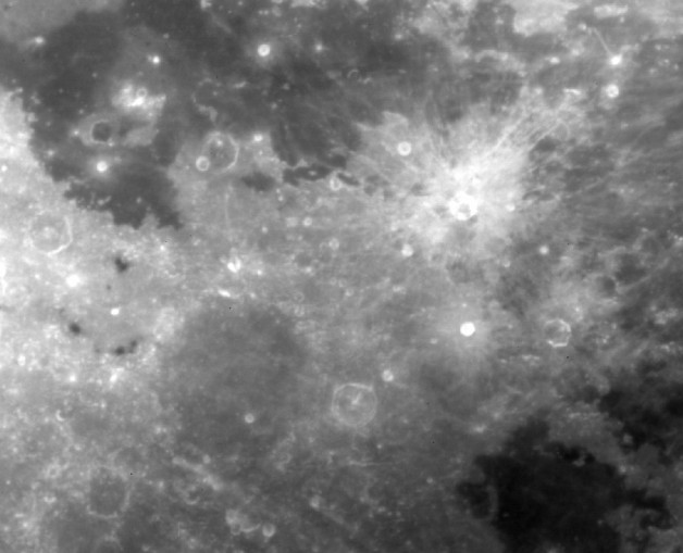 The moon, as seen in the infrared with the new Mosaic-3 camera on the Mayall Telescope at Kitt Peak National Observatory. This zoom view resolves features as small as one mile. Mosaic-3’s primary mission for the next two years is to scan about one-eighth of the sky, collecting infrared images of millions of galaxies and stars. (Image credit: Arjun Dey/NOAO, David Rabinowitz/Yale, David Sprayberry/NOAO, Bob Marshall/NOAO, Behzad Abareshi/NOAO, Christian Soto/NOAO; Mosiac-3 Commissioning Team)