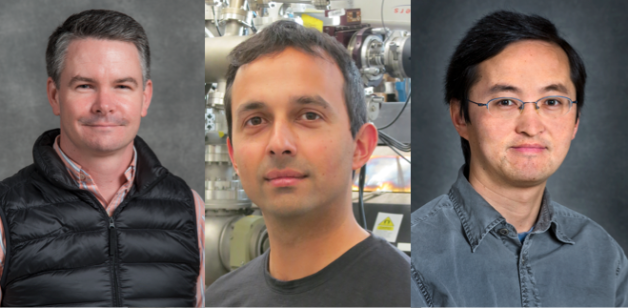 Berkeley Lab researchers (from left) Eoin Brodie, Arun Persaud, Yuxin Wu