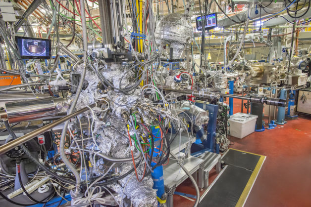 Photo - Beamline 10.0.1 at Berkeley Lab's Advanced Light Source enables researchers to both create and study the properties of atomically thin materials. (Credit: Roy Kaltschmidt/Berkeley Lab)