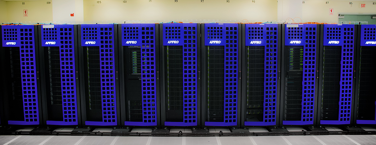 Photo - Mendel, a Cray scientific computing cluster at NERSC named for the father of modern genetics, Gregor Johann Mendel, was used by the international Planck collaboration for data analysis. (Credit: Roy Kaltschmidt/Berkeley Lab)