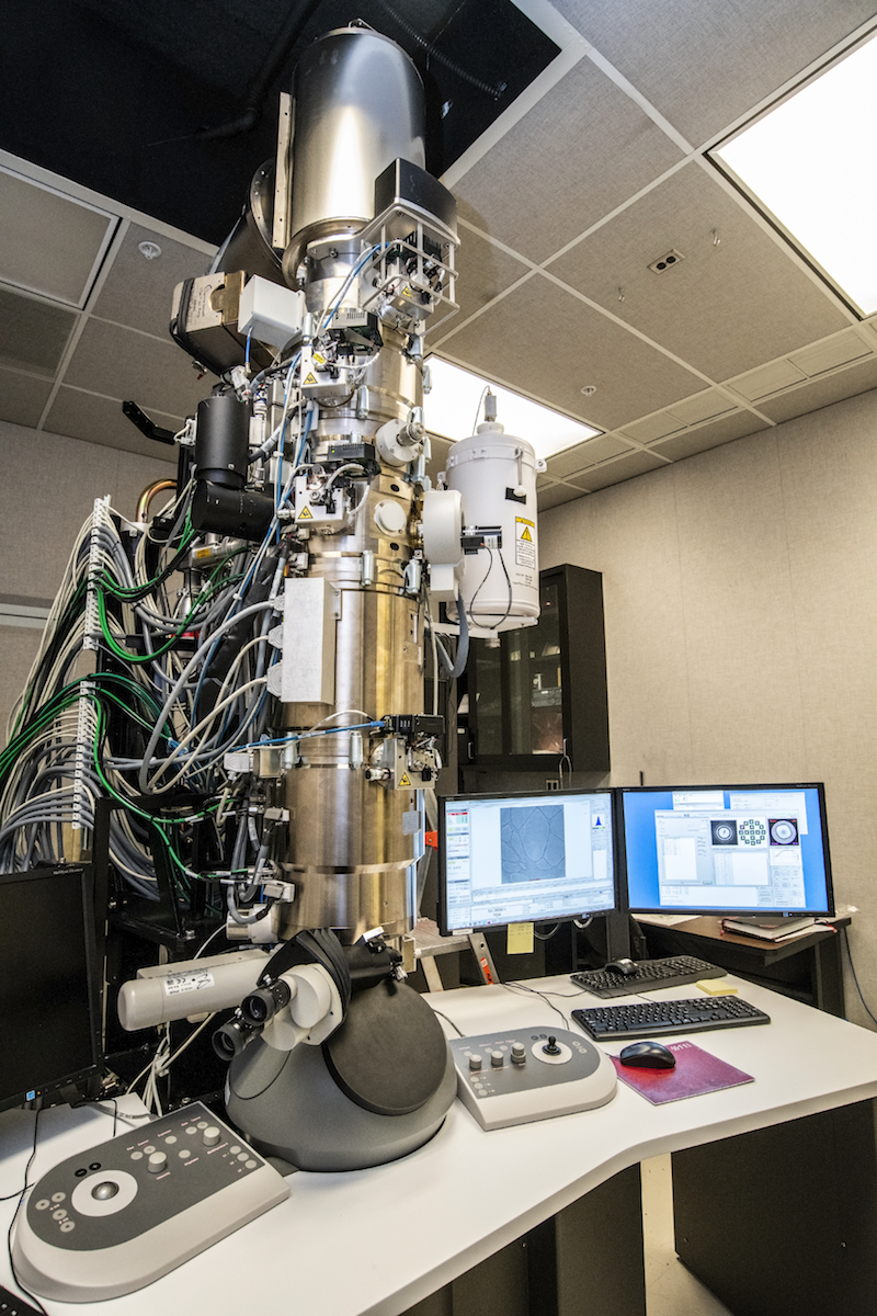 Photo - The high-stability, high-resolution Thermo Fischer “ThemIS” transmission electron microscope. (Credit: Marilyn Chung/Berkeley Lab)