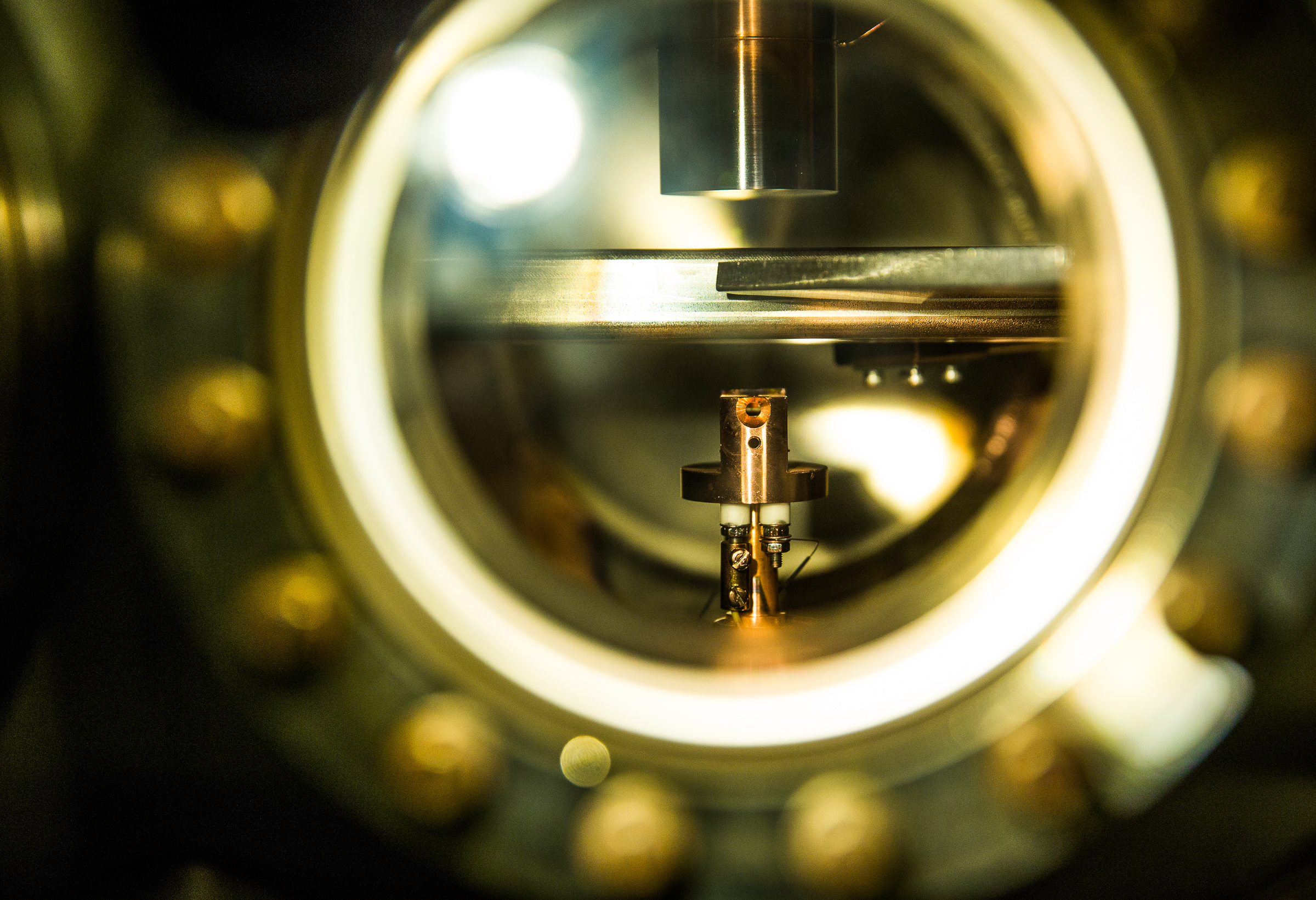 Photo - "More than Meets the Eye: Detail of the Spin-Polarized Low-Energy Electron Microscope (SPLEEM) at Lawrence Berkeley National Laboratory's Molecular Foundry." (Credit: José Luis Aguirre)