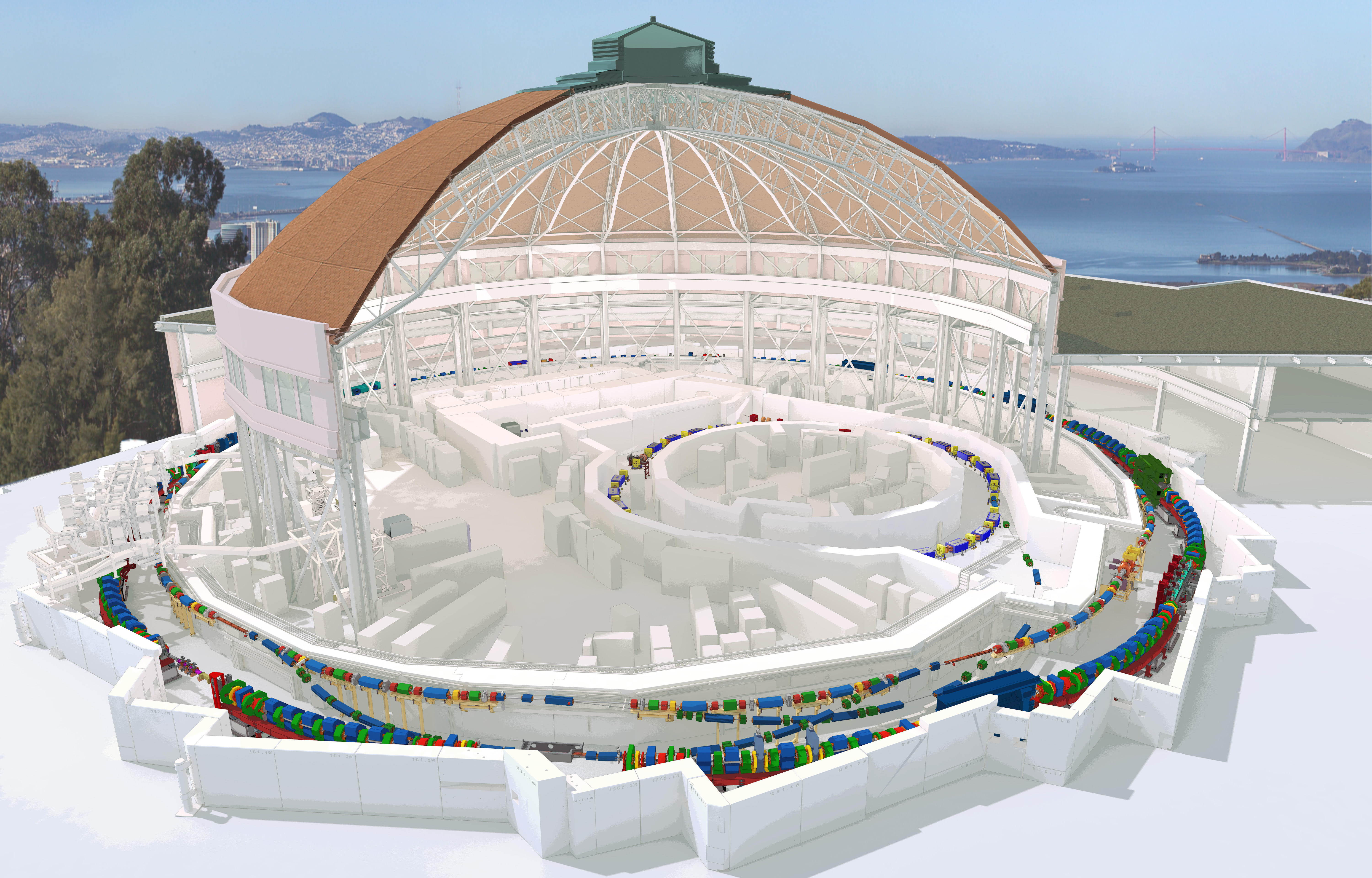 Image - A cutaway view of the Advanced Light Source, showing new equipment that will be installed during the ALS Upgrade project. (Credit: Berkeley Lab)