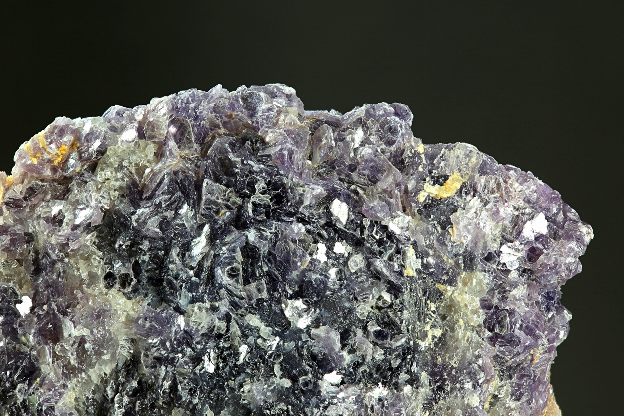 A sample of the mineral lepidolite, a key source of lithium, mined in Finland.
