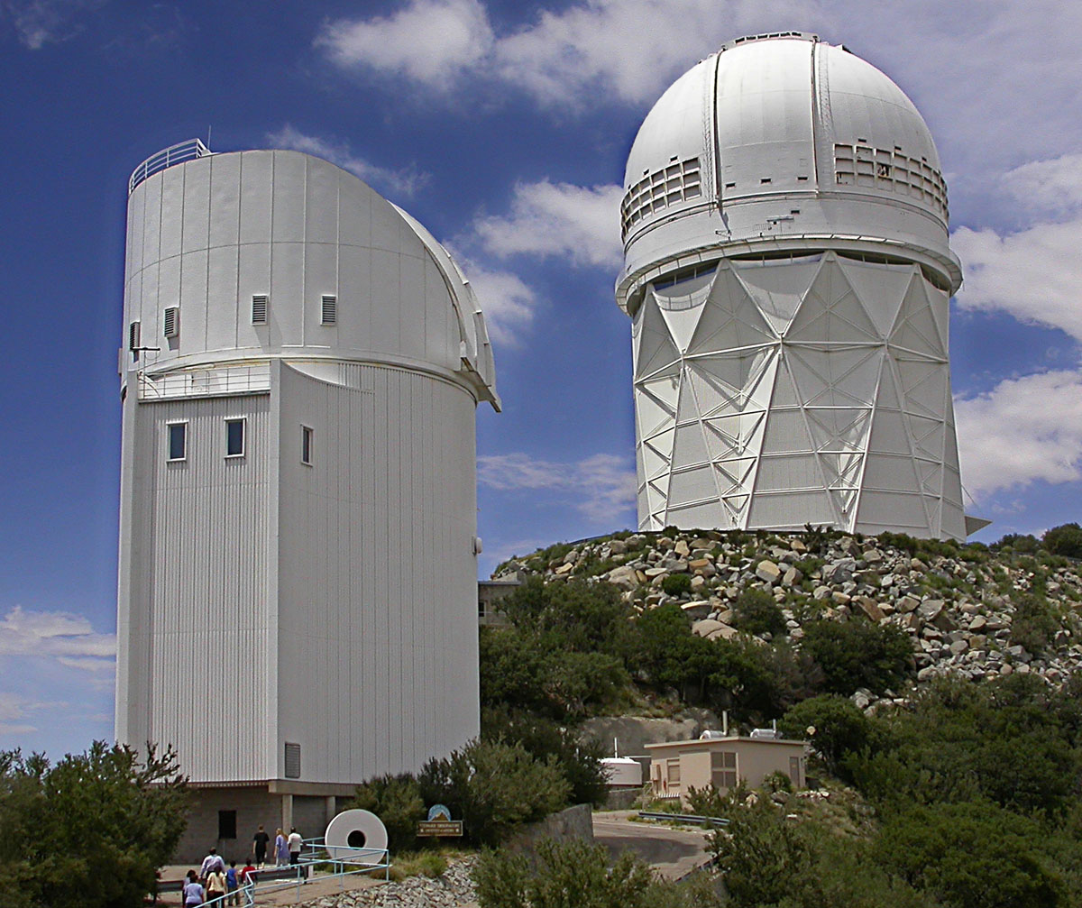 Bok and Mayall telescopes at Kitt Peak National Observatory