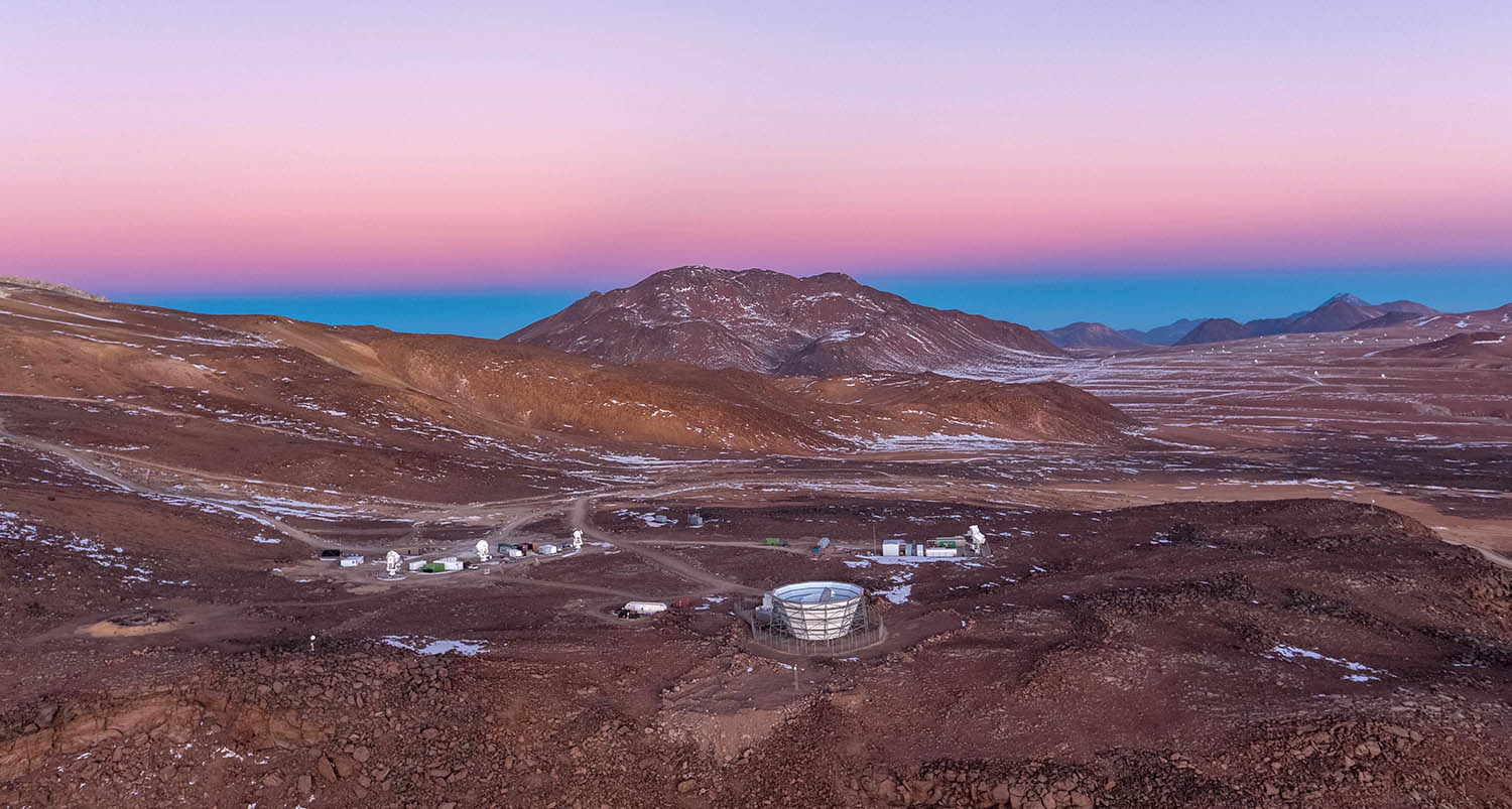 The site of Simons Observatory in the Atacama Desert in Chile.