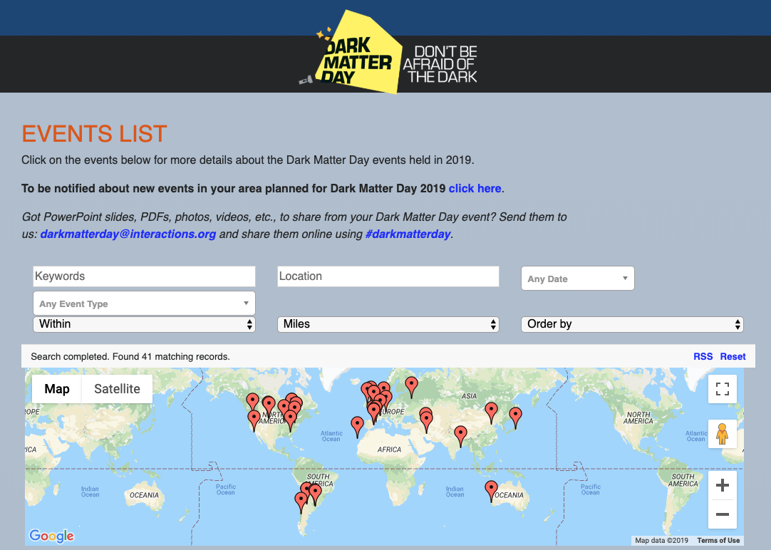 Image - Search for Dark Matter Day events in your area or online. (Credit: DarkMatterDay.com)