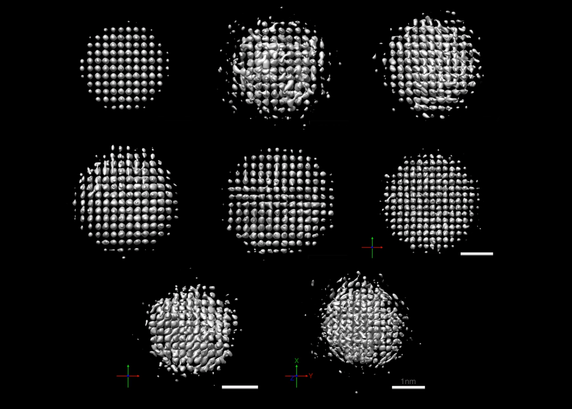 3D images of platinum particles