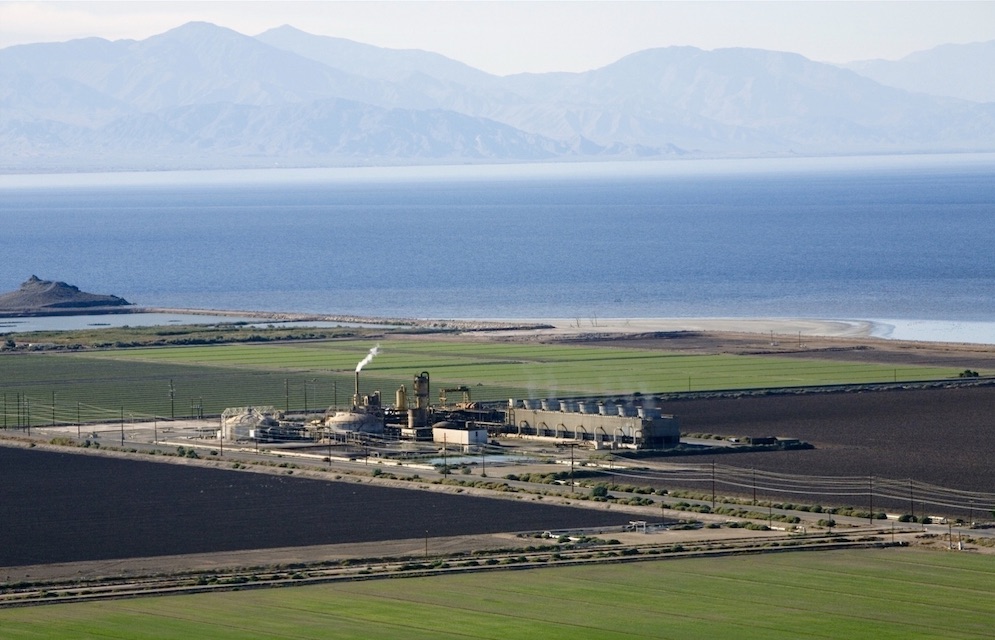 Photo of one of 10 geothermal plants operated by Berkshire Hathaway Energy’s CalEnergy at the Salton Sea