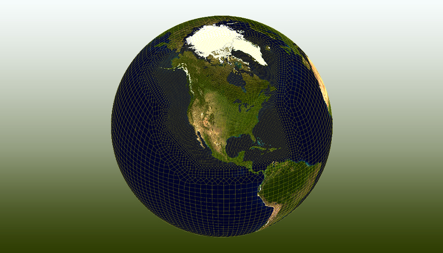 image of earth with grid lines