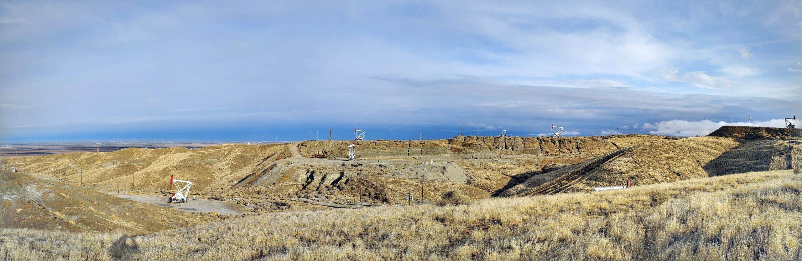 panoramic photo of oil and gas fields