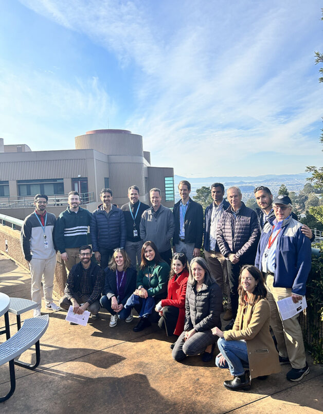 Group photo of the Energy Management Systems team, taken outside at the Lab. 