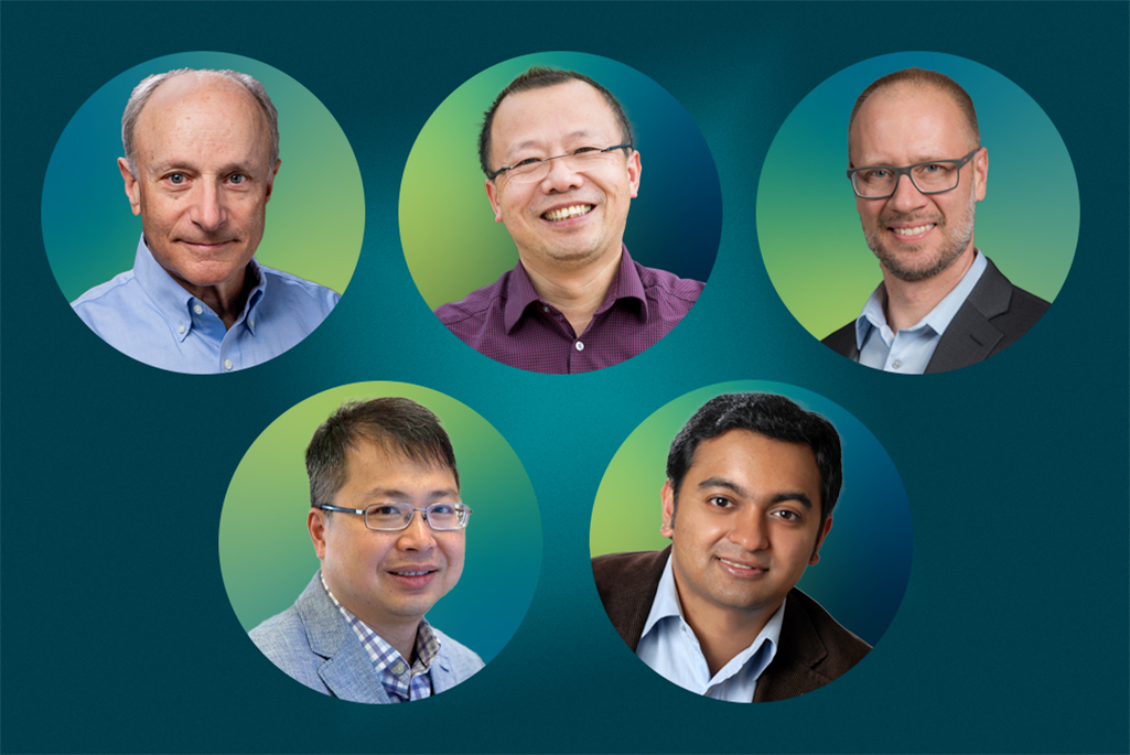 Berkeley Lab AAAS fellows, from left: Michael Levi, Jian-Hua Mao, Trent Northen, Alan Poon, Sayeef Salahuddin