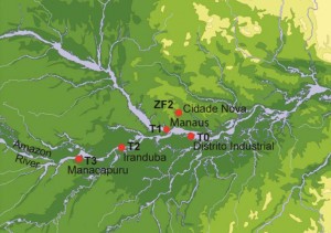 Instrumented locations around Manaus will measure the natural environment, as well as emission outflow from the city.